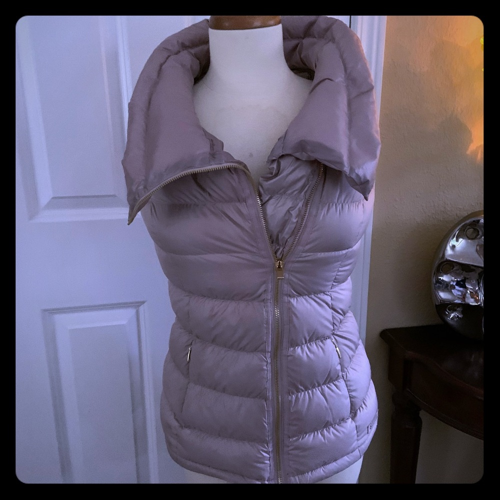 Athleta Pink Gold XS Puffy Lofty Down Vest